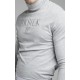 SikSilk L/S Turtle Neck Gym  - Grey Marl